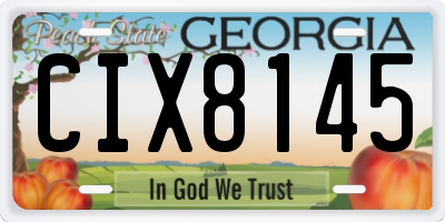 GA license plate CIX8145