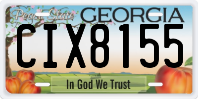 GA license plate CIX8155