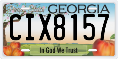 GA license plate CIX8157