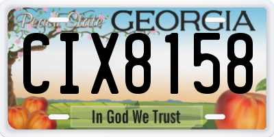 GA license plate CIX8158