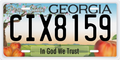 GA license plate CIX8159
