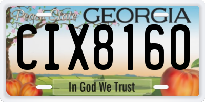 GA license plate CIX8160