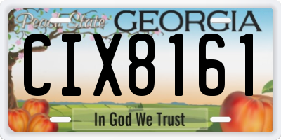 GA license plate CIX8161