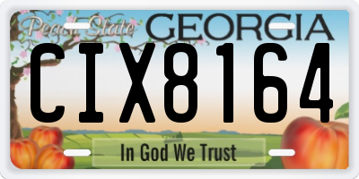 GA license plate CIX8164