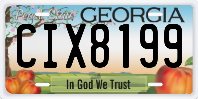 GA license plate CIX8199