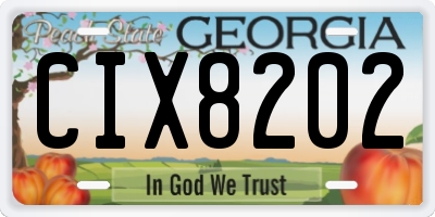 GA license plate CIX8202