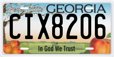 GA license plate CIX8206