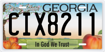 GA license plate CIX8211