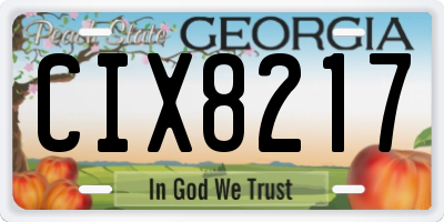 GA license plate CIX8217