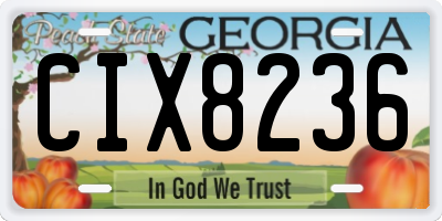 GA license plate CIX8236