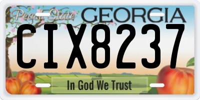 GA license plate CIX8237