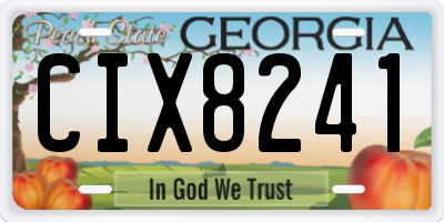 GA license plate CIX8241