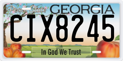 GA license plate CIX8245