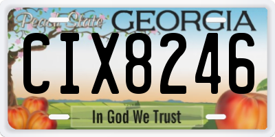 GA license plate CIX8246