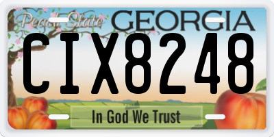 GA license plate CIX8248
