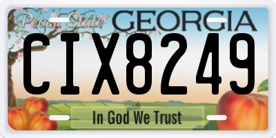 GA license plate CIX8249