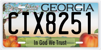 GA license plate CIX8251