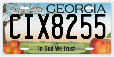 GA license plate CIX8255