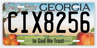 GA license plate CIX8256