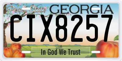 GA license plate CIX8257
