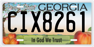 GA license plate CIX8261