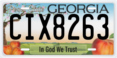 GA license plate CIX8263