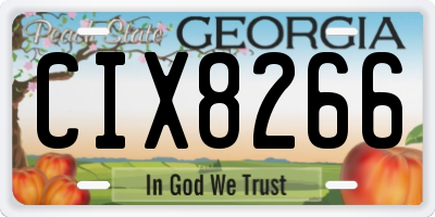 GA license plate CIX8266