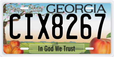 GA license plate CIX8267