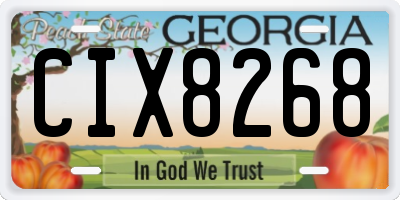 GA license plate CIX8268