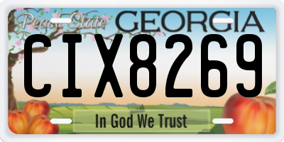 GA license plate CIX8269