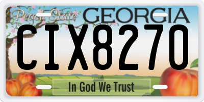 GA license plate CIX8270