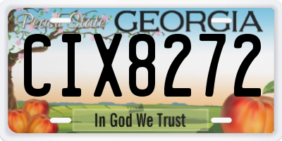 GA license plate CIX8272