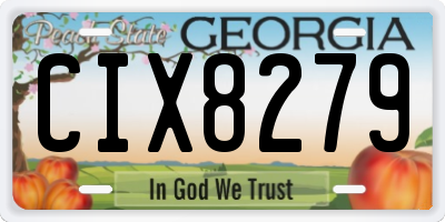 GA license plate CIX8279