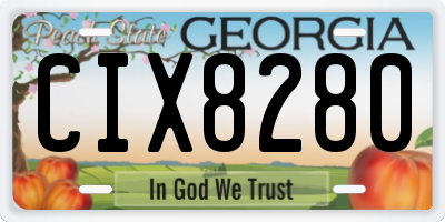 GA license plate CIX8280