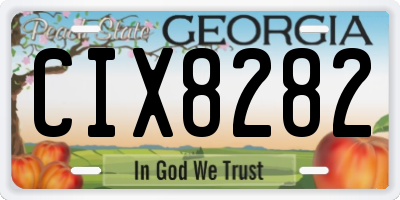 GA license plate CIX8282