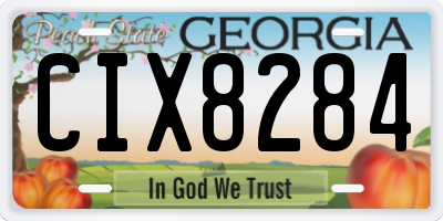 GA license plate CIX8284