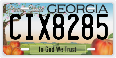 GA license plate CIX8285