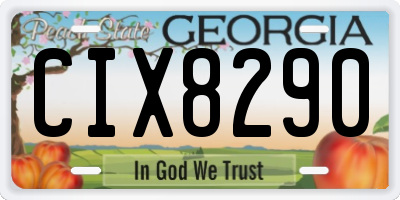 GA license plate CIX8290