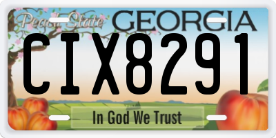 GA license plate CIX8291