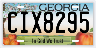 GA license plate CIX8295