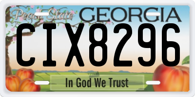 GA license plate CIX8296