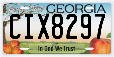 GA license plate CIX8297