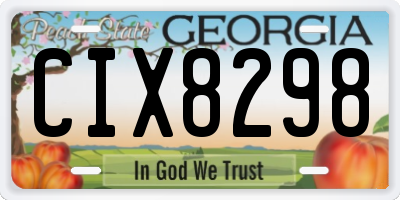 GA license plate CIX8298