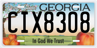 GA license plate CIX8308