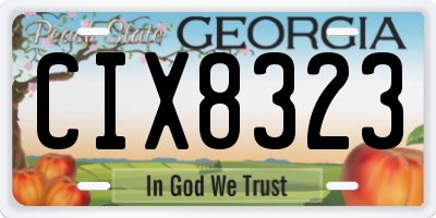 GA license plate CIX8323