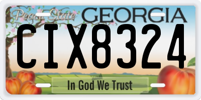 GA license plate CIX8324