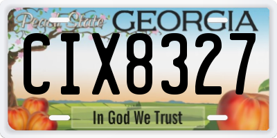 GA license plate CIX8327