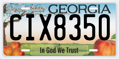 GA license plate CIX8350