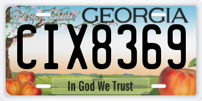 GA license plate CIX8369