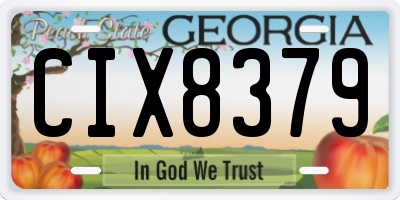 GA license plate CIX8379